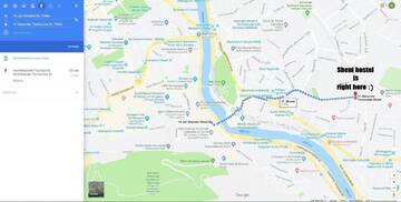 Фото номера Четырехместный номер с видом на горы Хостелы Sheni Hostel г. Тбилиси 9