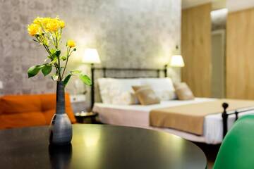 Фото номера Апартаменты в пентхаусе с балконом, панорамный вид Апарт-отели Boutique Apart Hotel Upe г. Тбилиси 9
